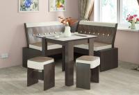 Кухонная лавка Кантри мини (венге, кожзам темно-коричневый №725 (ТриЯ) ) в Щёлкино от производителя в интернет магазине Планета Комфорта Кухонная лавка Кантри мини (венге, кожзам темно-коричневый №725 (ТриЯ) ) в Щёлкино от производителя