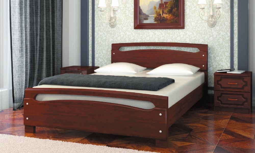 Фото Кровать двуспальная Камелия-2 (СМ 160х200) без основания с универсальными царгами от производителя Браво-мебель в Щёлкино по цене 17 950 ₽