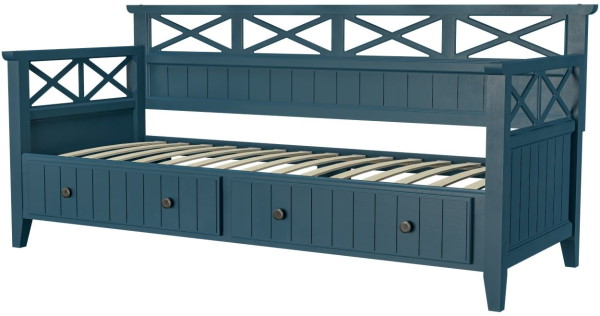 Фото Кровать односпальная Амелия (СМ 80х200) с выдвижными ящиками, без основания с универсальными царгами от производителя Браво-мебель в Щёлкино по цене 29&nbsp;730 ₽