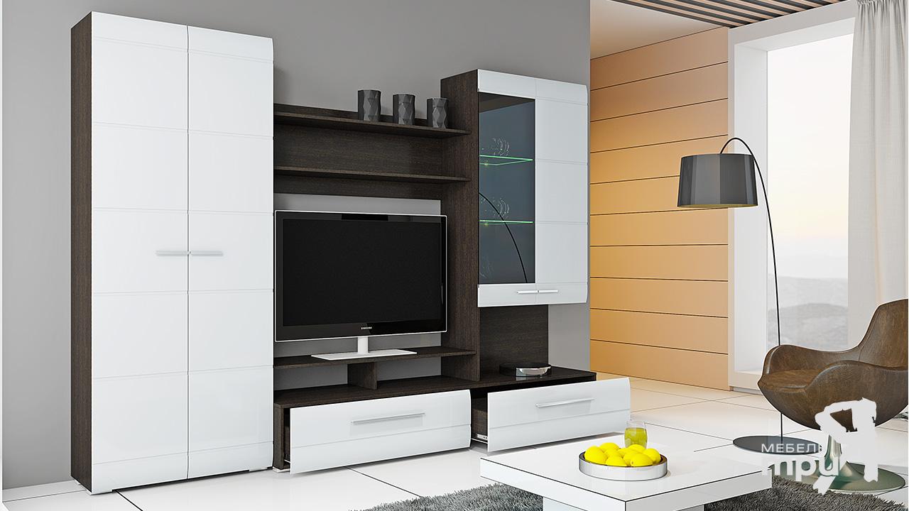 Фото Стенка Вега ТД-196.01 полки без перегородки от производителя ТриЯ в Щёлкино по цене 66 800 ₽