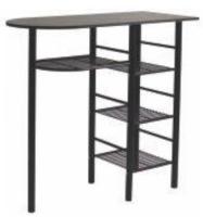 Барная стойка Барс (металл окрашенный (Барс), лдсп-венге,  коричневый (Командор) ) в Щёлкино от производителя 