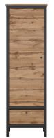 Шкаф Loft REG1D1S (дуб вотан, дуб вотан-черный (Black Red White (БРВ)) ) в Щёлкино от производителя в интернет магазине Планета Комфорта Шкаф Loft REG1D1S (дуб вотан, дуб вотан-черный (Black Red White (БРВ)) ) в Щёлкино от производителя