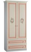 Шкаф Алиса (97) двухдверный с ящиками  (белый, крем,(Мебельсон)) в Щёлкино от производителя 