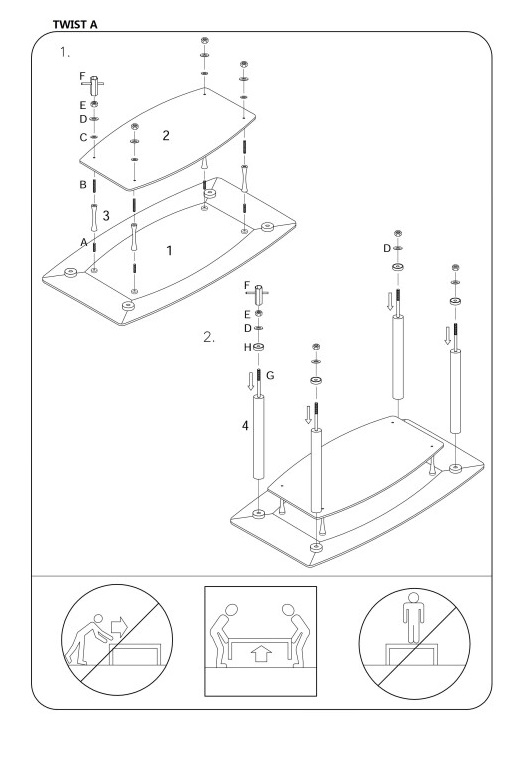 Фото Стол обеденный Signal Twist A от производителя Signal в Щёлкино по цене 22 690 ₽