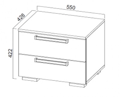 Фото Тумба прикроватная Лагуна-2 от производителя SV-мебель в Щёлкино по цене 4 200 ₽