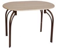 Стол обеденный Марсель (металл, мдф-ясень шимо темный,  медный антик (Бител) ) в Щёлкино от производителя 