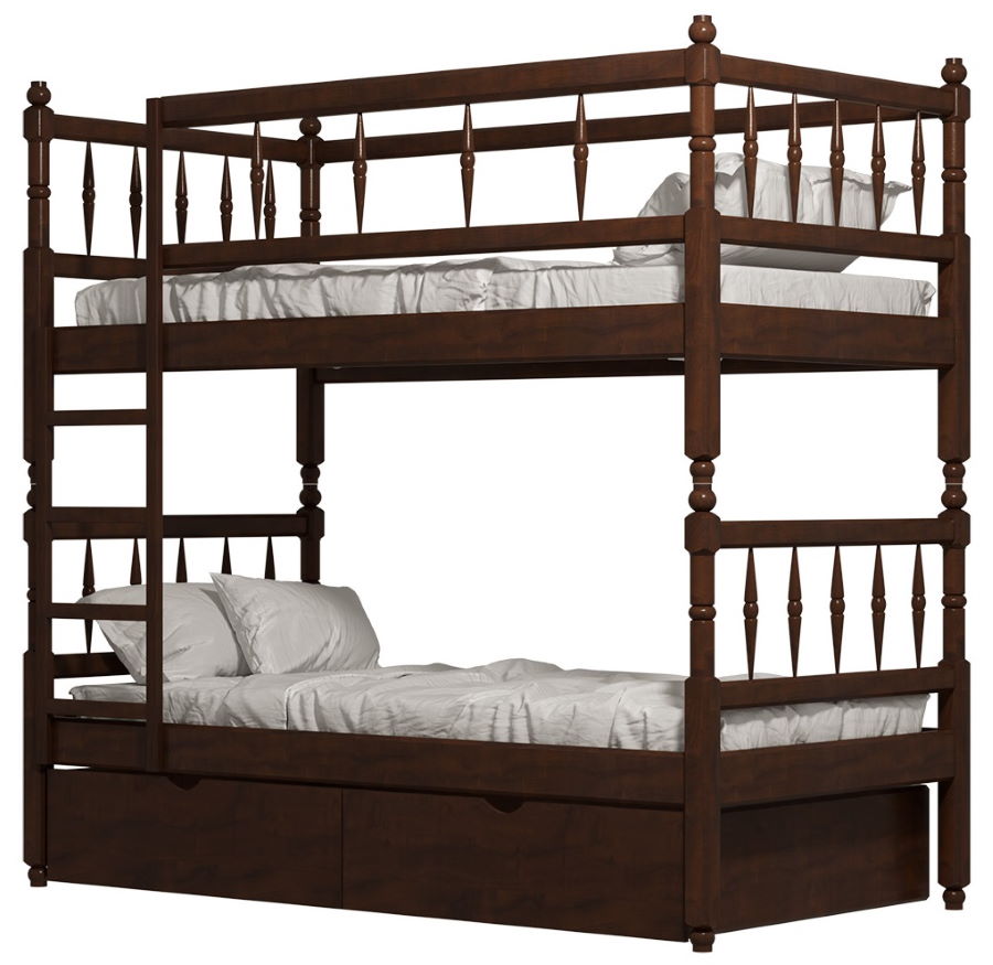 Фото Кровать двухъярусная №2 (СМ 80х190) с основанием от производителя Фант-мебель в Щёлкино по цене 37&nbsp;680 ₽