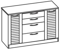 Комод комбинированный Прованс (дуб апрельский (Глория (Ставрополь Мебель)) ) в Щёлкино от производителя 