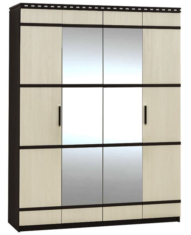 Фото Шкаф Ольга-13 (168) четырехдверный  от производителя Фант-мебель в Щёлкино по цене 24&nbsp;300 ₽