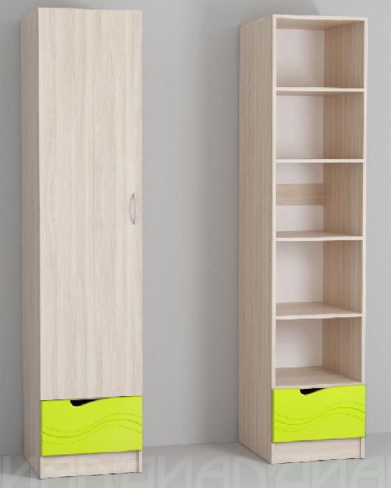 Пенал Бриз МДФ  (ясень шимо светлый, ясень светлый-лайм (Диал) )