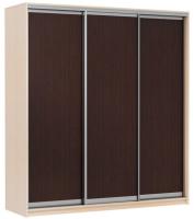 Шкаф-купе двери венге, каркас дуб млечный
