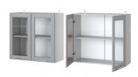 Фото kukhonnye-shkafy-so-steklom кухня монс шкаф навесной ав-980 производитель Леко