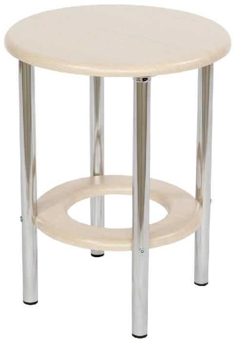 Табурет София ( Обивка стула:мдф, хром, дуб беленный, круглое (Калифорния) )