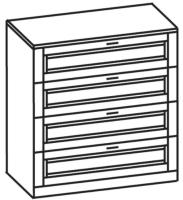 Фото  комод виктория 4 ящика производитель Ставрополь Мебель