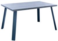 Стол обеденный металл, лдсп-бетон,  черный