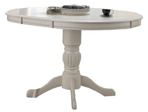 Стол обеденный Квин (Queen DM-T4EX2) (№4 массив дерева, мдф шпон- белый ,  белый (ТМК) )