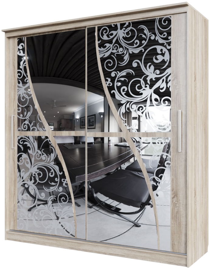 Фото Шкаф-купе №19 Волна (1,7 - 2 двери) от производителя SV-мебель в Щёлкино по цене 38 080 ₽