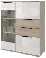 Фото kollektsiya-mebeli-alyans-stolline комод со стеклом альянс 435.18 производитель StolLine