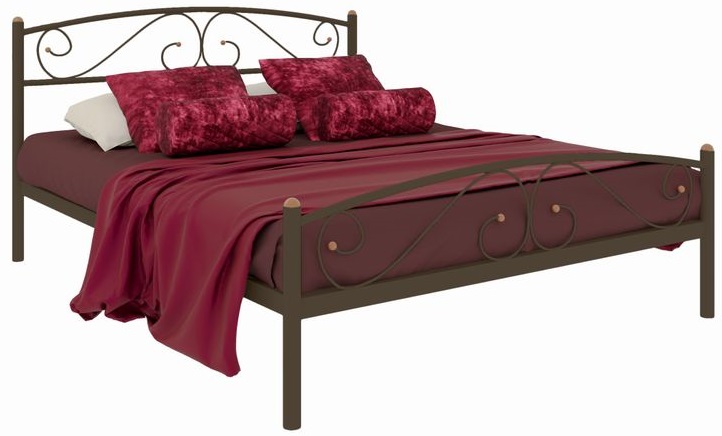 Фото Кровать двуспальная Вероника Plus (СМ 140х200) трубка металл от производителя Милсон в Щёлкино по цене 13 170 ₽