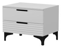 Тумба прикроватная Брента (белый снег, лак белый (Браво-мебель) ) в Щёлкино от производителя 