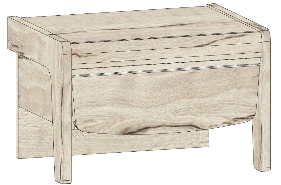 Фото Тумба прикроватная Мале от производителя СБК в Щёлкино по цене 4 600 ₽