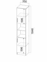 Фото  пенал с 2-мя створками к столу компьютерному №7 производитель SV-мебель