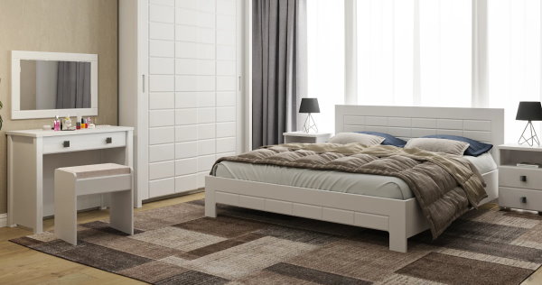 Фото Кровать двуспальная Изабель ИЗ-713К (СМ 180х200) без основания от производителя Компасс в Щёлкино по цене 21&nbsp;980 ₽