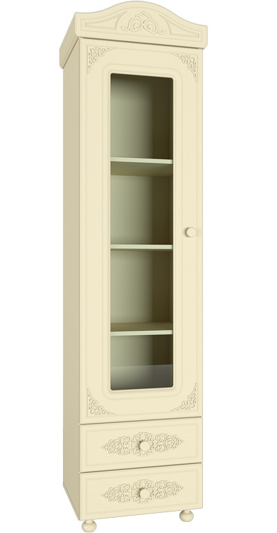 Фото Шкаф-пенал со стеклом Ассоль плюс АС-1  от производителя Компасс в Щёлкино по цене 27 850 ₽