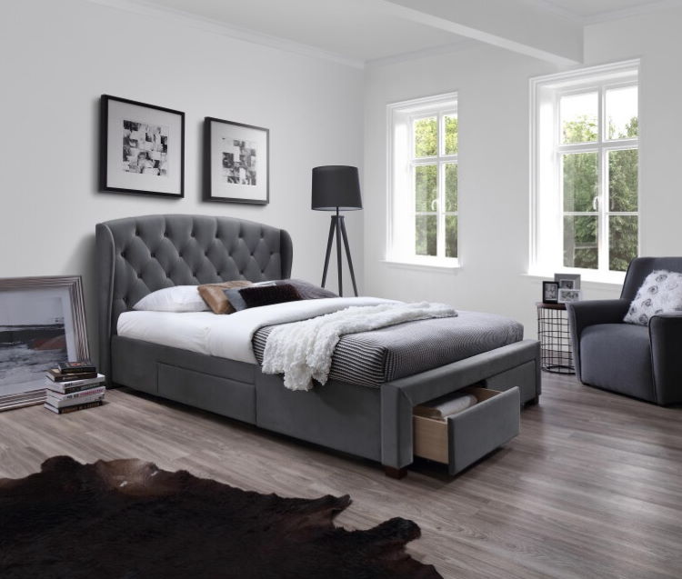 Фото Кровать двуспальная Halmar Sabrina (СМ 160х200) c ортопедическим основанием от производителя Halmar  в Щёлкино по цене 71&nbsp;530 ₽