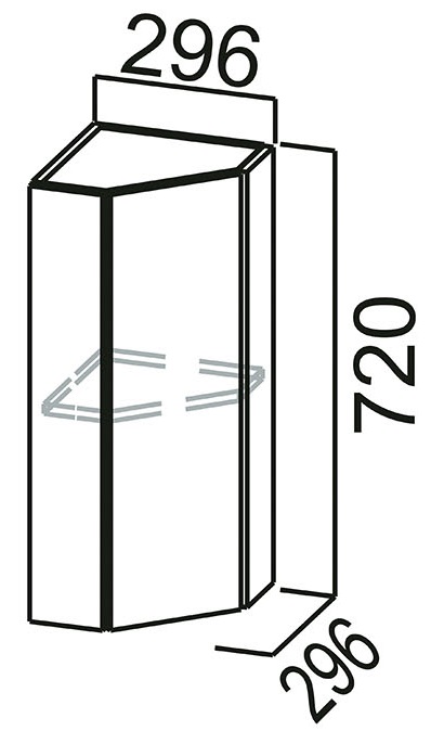 Фото Кухня Геометрия шкаф навесной Ш300тз от производителя SV-мебель в Щёлкино по цене 4 930 ₽