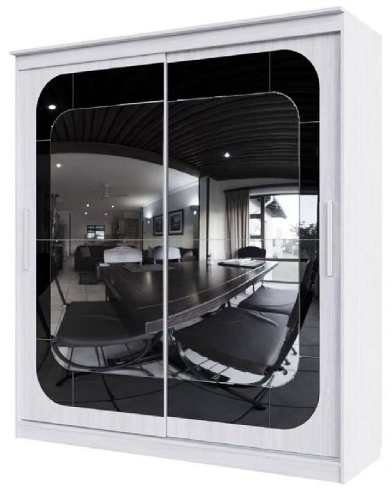 Шкаф-купе №19 Инфинити (1,7 - 2 двери) (Материал дверей:лдсп-зеркало, цвет дверей:ясень анкор светлый, цвет каркаса:ясень анкор светлый (SV-мебель) )