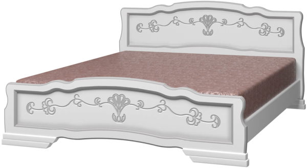 Фото Кровать двуспальная Карина-6 (СМ 160х200) с выдвижными ящиками, без основания с универсальными царга от производителя Браво-мебель в Щёлкино по цене 29 530 ₽