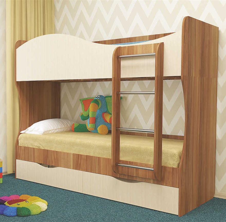 Фото Кровать 2-х ярусная Кузя (СМ 80х200) от производителя Пирамида в Щёлкино по цене 20&nbsp;430 ₽