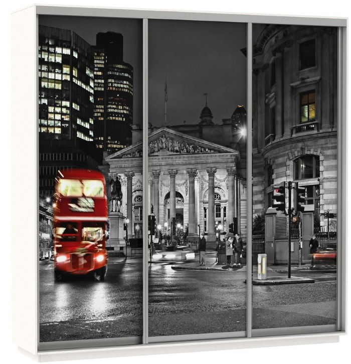 Фото Шкаф-купе Экспресс Трио Фото (2,4х0,6х2,2 - 3 двери) от производителя Мебельная компания Е1 в Щёлкино по цене 58 640 ₽