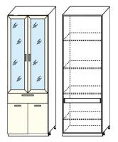 Кухня Диана-4 (ЛДСП) шкаф 800 (ШП-2) (белый, ясень шимо светлый (Фант-мебель) ) в Щёлкино от производителя 