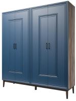 Шкаф Гориция ШР-4 (201) четырехдверный (таксус, сапфировый,(Браво-мебель)) в Щёлкино от производителя 