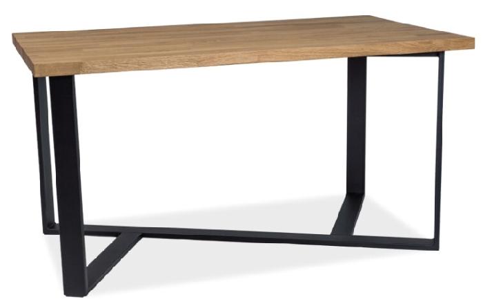 Стол обеденный Signal Bernardo (1,5) (металл, дерево-дуб натуральный,  черный (Signal) )