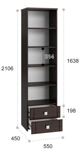 Фото Пенал Изабель ИЗ-63К с зеркалом от производителя Компасс в Щёлкино по цене 25&nbsp;320 ₽