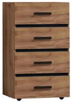 Комод Натура (Nature)-45 (дуб табачный craft-черный (Глазов) ) в Щёлкино от производителя в интернет магазине Планета Комфорта Комод Натура (Nature)-45 (дуб табачный craft-черный (Глазов) ) в Щёлкино от производителя