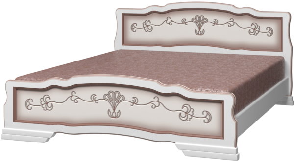 Фото Кровать двуспальная Карина-6 (СМ 160х200) с выдвижными ящиками, без основания с универсальными царга от производителя Браво-мебель в Щёлкино по цене 29 530 ₽