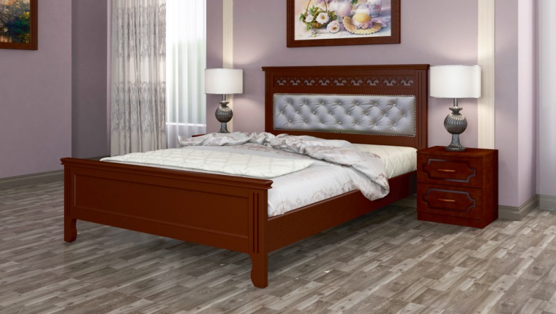 Фото Кровать двуспальная Грация (СМ 140х200) без основания с универсальными царгами от производителя Браво-мебель в Щёлкино по цене 18 220 ₽