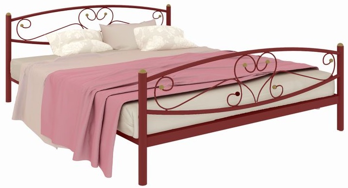 Фото Кровать двуспальная Каролина Plus (СМ 140х200) трубка металл от производителя Милсон в Щёлкино по цене 13 780 ₽