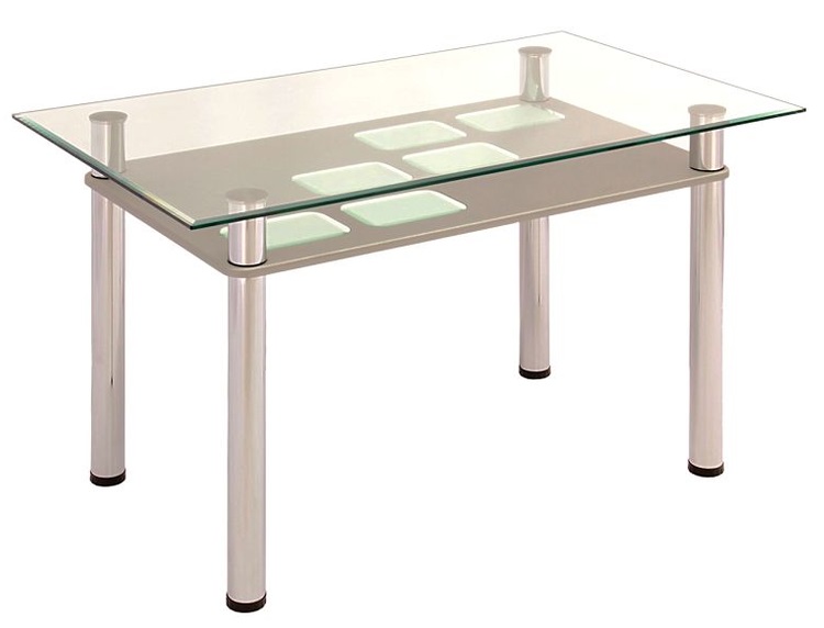 Фото Стол обеденный 3.0 с полкой мдф от производителя Мебель из стекла в Щёлкино по цене 12&nbsp;330 ₽