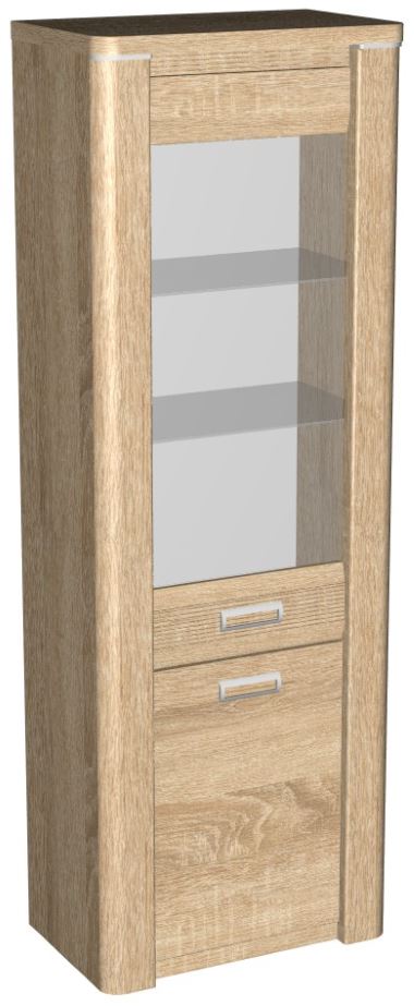 Фото Пенал со стеклом высокий Магнолия ГМ-03 от производителя СБК в Щёлкино по цене 19&nbsp;830 ₽