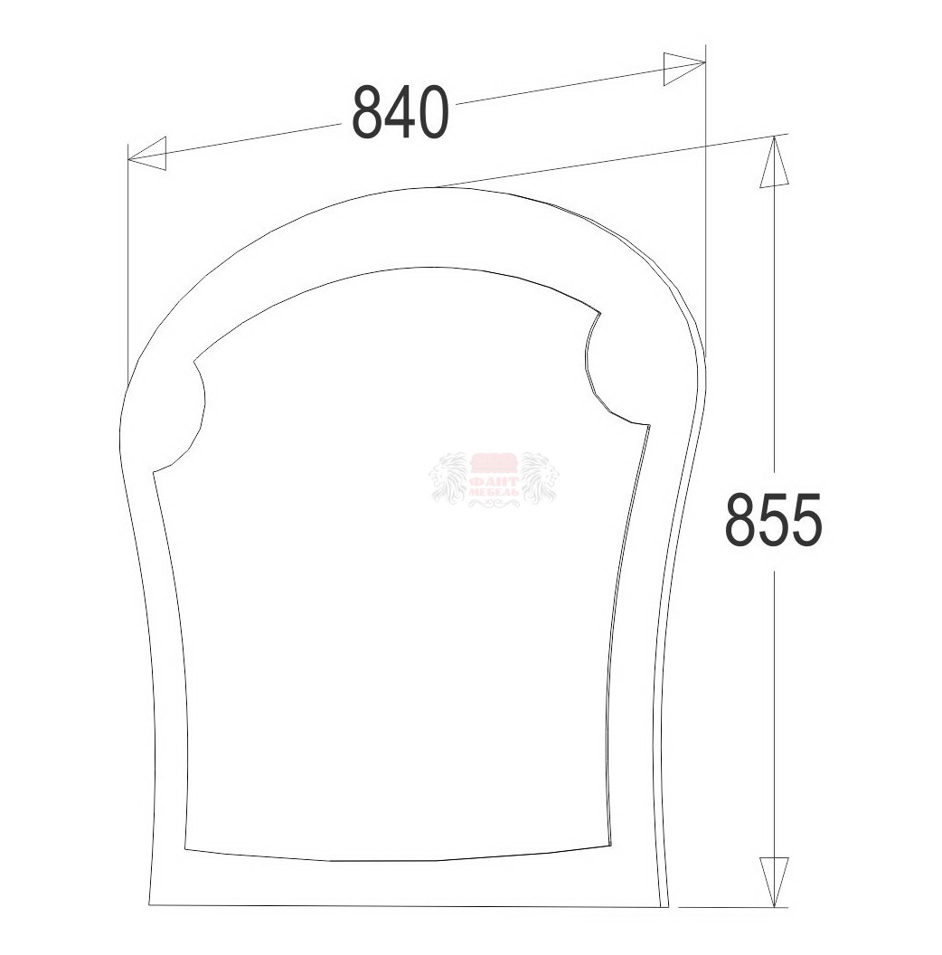 Фото Зеркало навесное Ольга-1Н от производителя Фант-мебель в Щёлкино по цене 3 190 ₽