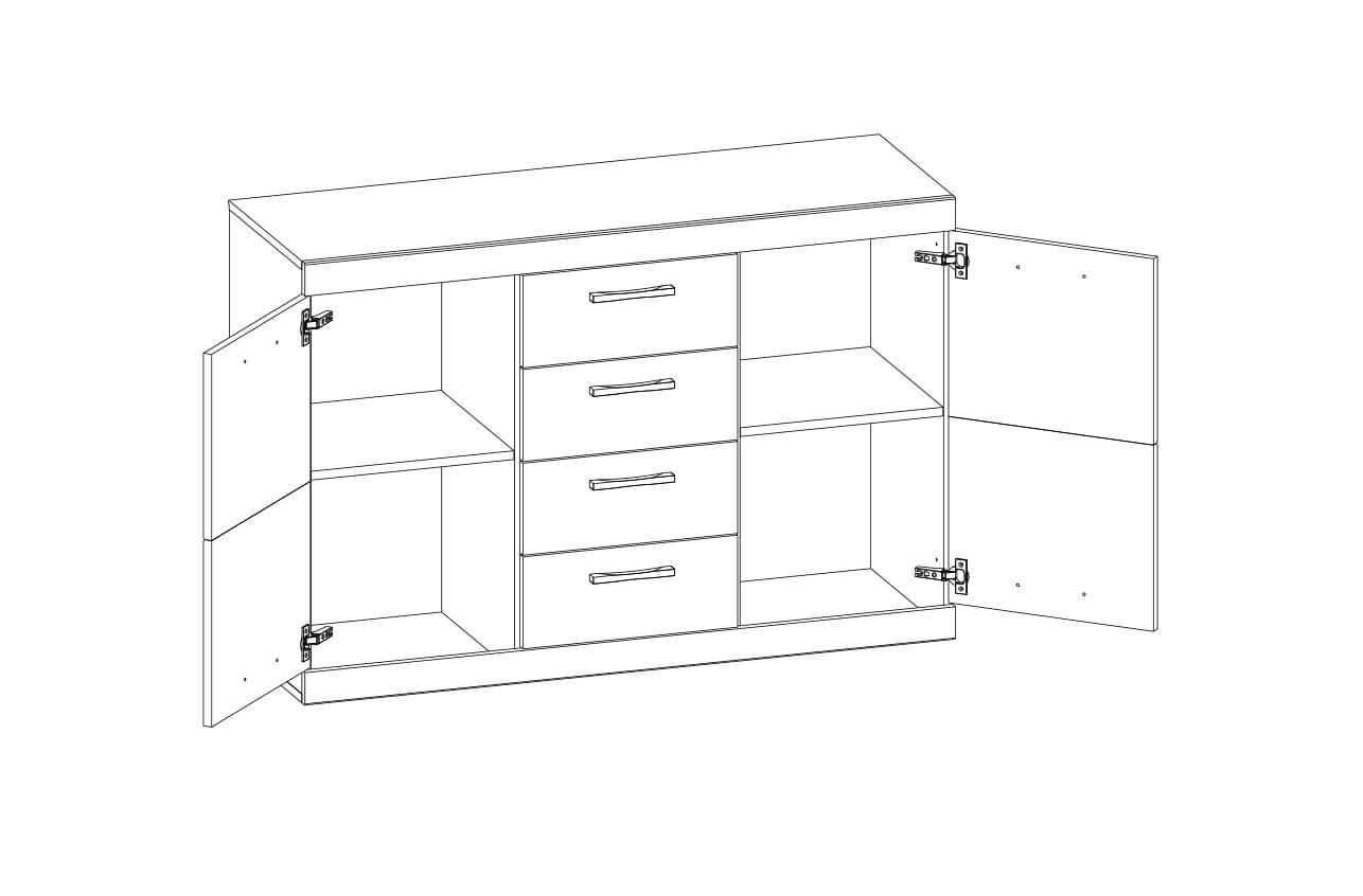 Фото Тумба 2D4S Оскар (Oskar) от производителя Анрэкс в Щёлкино по цене 14 800 ₽