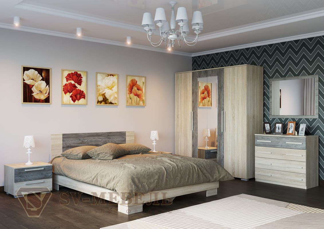 Фото Кровать двуспальная Лагуна-2 (СМ 160х200) комплектуется настилом от производителя SV-мебель в Щёлкино по цене 14 900 ₽