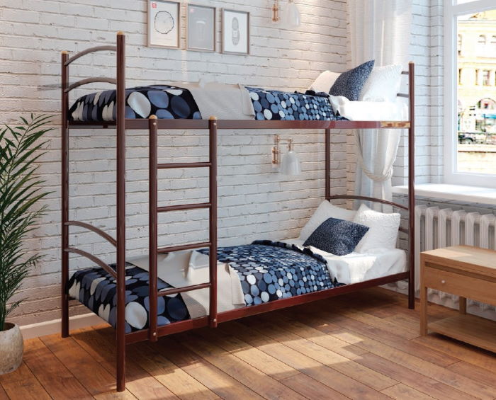 Фото Кровать двухъярусная Хостел Duo (СМ 90х200) трубка металл от производителя Милсон в Щёлкино по цене 15 890 ₽