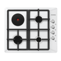 Варочная поверхность комбинированная 4-х комф. MEHE 64 97 (590х520) (Материал Металл , цвет белый) в Щёлкино от производителя в интернет магазине Планета Комфорта Варочная поверхность комбинированная 4-х комф. MEHE 64 97 (590х520) (Материал Металл , цвет белый) в Щёлкино от производителя