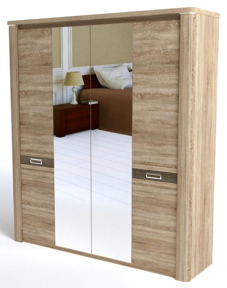 Фото Шкаф Магнолия (205) четырехдверный от производителя СБК в Щёлкино по цене 43&nbsp;150 ₽